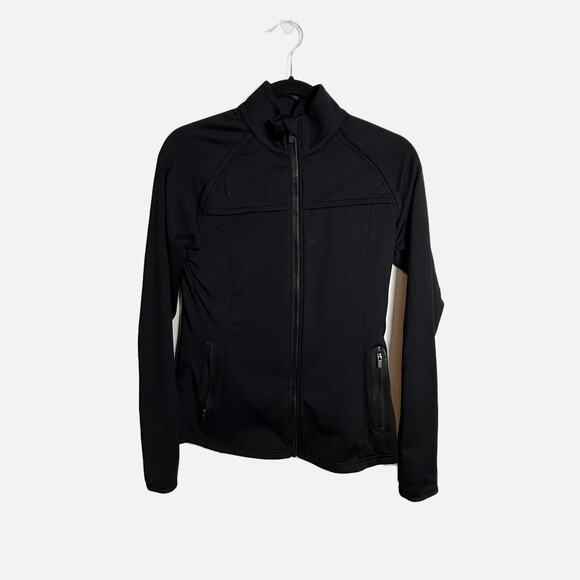 Fabletics Kimmy Mock Neck Jacket Women’s XS Black Zip Front Long Sleeve Active - Picture 4 of 14